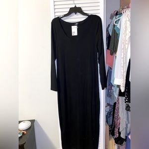 Brand new Black long sleeve maxi dress